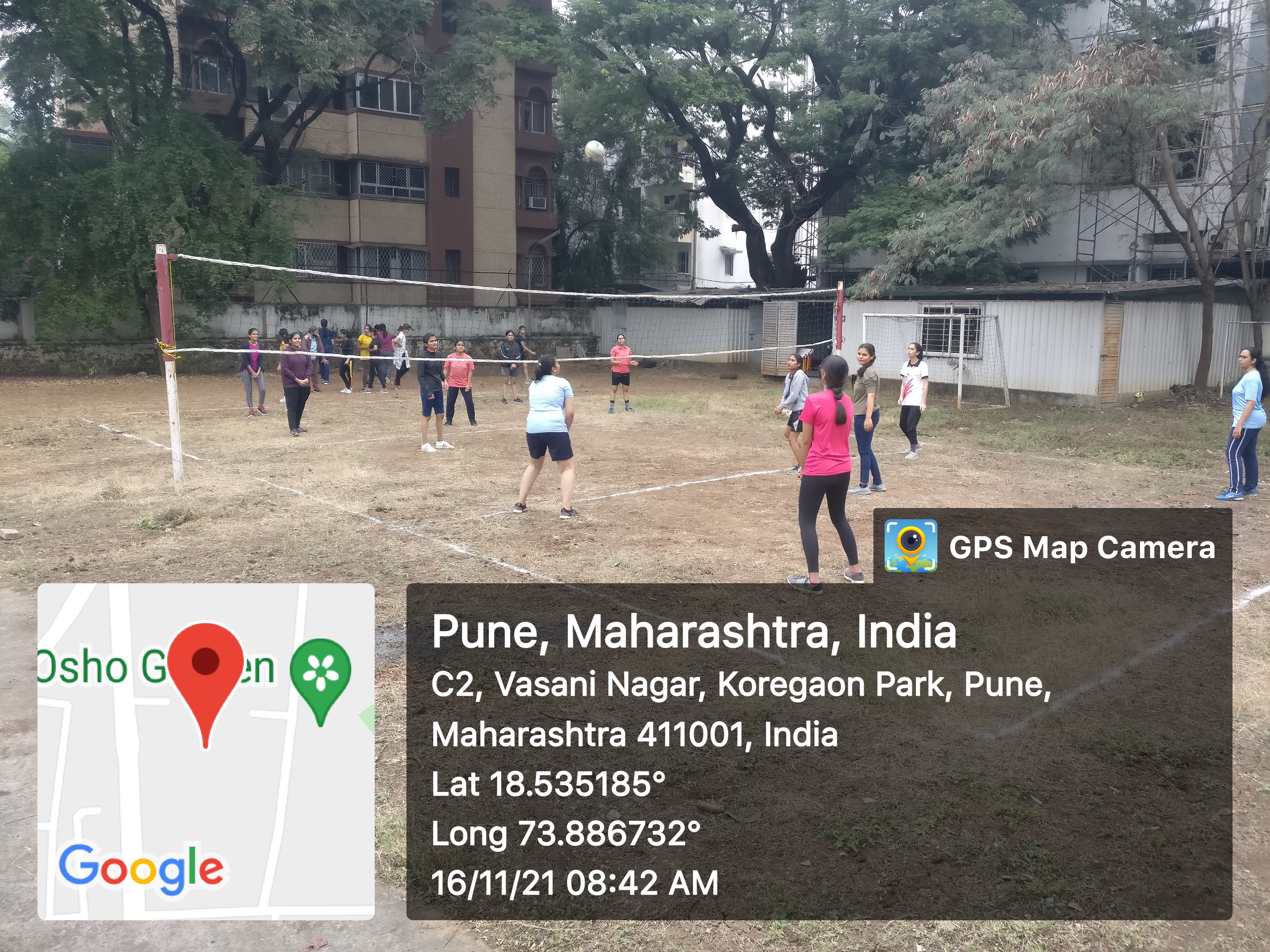 Volleyball Intercollegiate Practice at College Ground